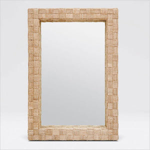 Woven rectangular mirror