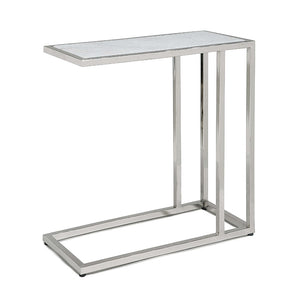 accent table with polished nickel frame