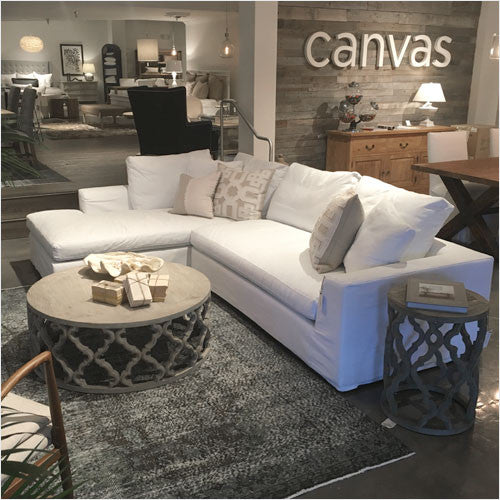Del Mar Sectional Sofa - with chaise, durable slipcover fabric