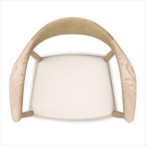 Natural Oak Armchair Leather Seat
