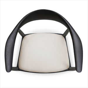 Charcoal Oak Armchair Leather seat