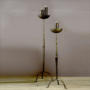 Black iron candle stand