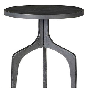 round iron side table