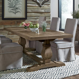 dining table in reclaimed pine