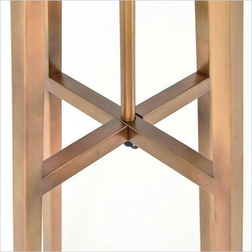 Beaufort Floor Lamp brass or nickel base with white or grey shade