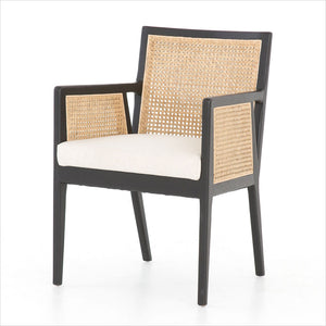 Wood Dining Chair with Natural Cane
