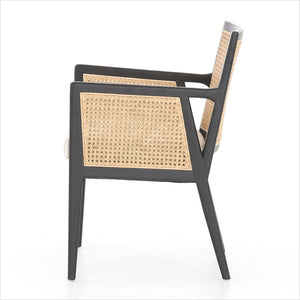 Wood Dining Chair with Natural Cane