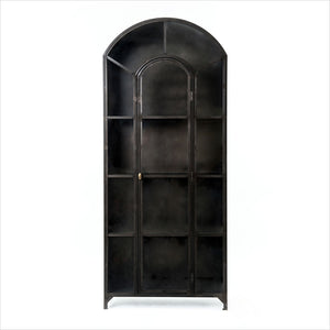 metal cabinet with curved top