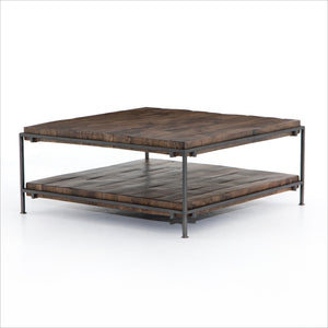 Wood and metal coffee table