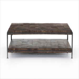 Wood and metal coffee table