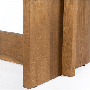 Wood counter table detail