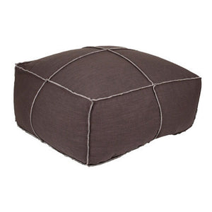 Andrew pouf ottoman in sepia fabric 