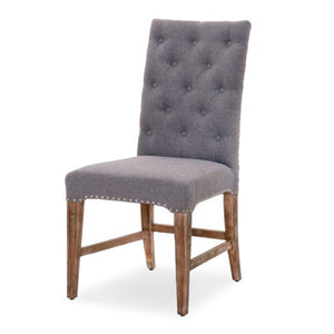 fabric side chair with tufting