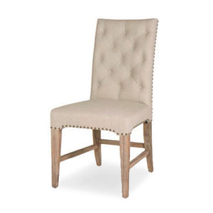 fabric side chair with tufting