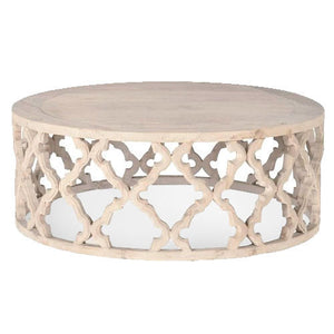 round wood coffee table