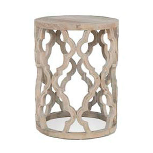 round wood end table