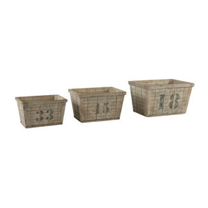 Set of 3 Industrial Crates