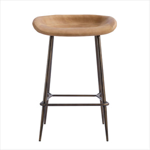 counter stool with leather seat