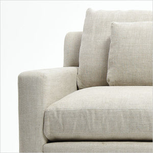 sofa with down-filled cushions