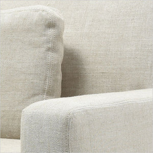 sofa with down-filled cushions