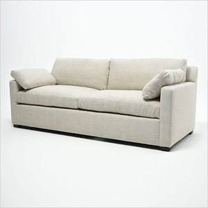sofa with down-filled cushions