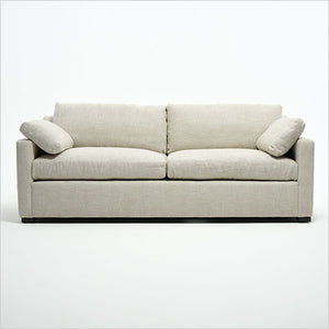 sofa with down-filled cushions